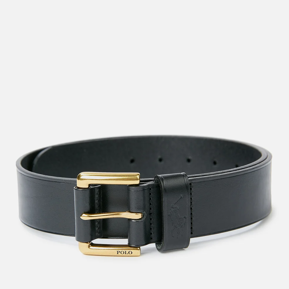 Polo Ralph Lauren Men's Leather Polo Dress Belt - Black Image 1
