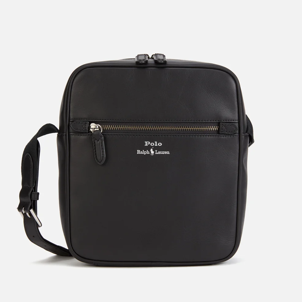 Polo Ralph Lauren Men's Smooth Leather Cross Body Bag - Black Image 1