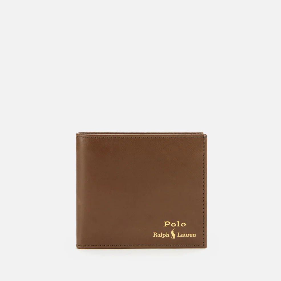 Polo Ralph Lauren Men's Smooth Leather Bifold Wallet - Olive Image 1