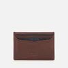 Polo Ralph Lauren Men's Smooth Leather Tartan Card Case - Navy - Image 1