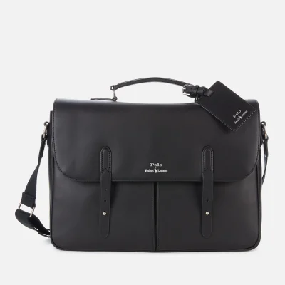 Polo Ralph Lauren Men's Leather Messenger Bag - Black