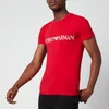 Emporio Armani Men's Megalogo Crew Neck T-Shirt - Red - Image 1