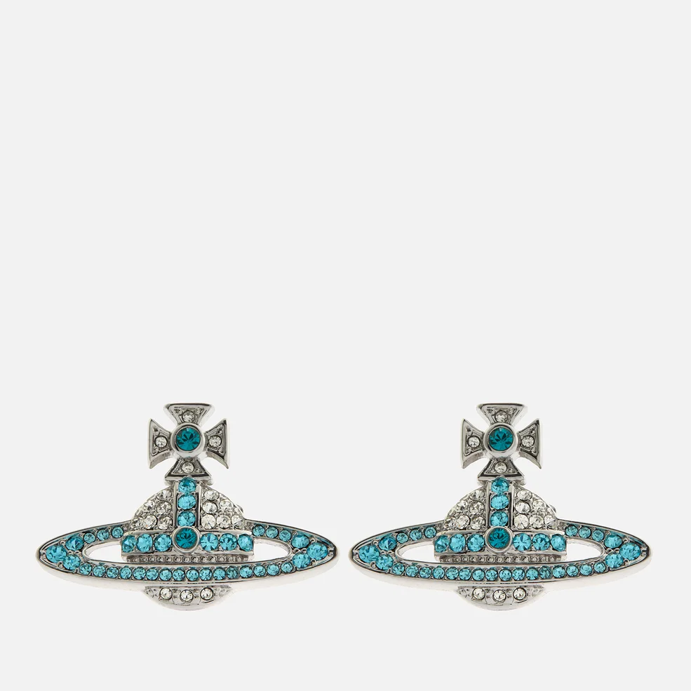 Vivienne Westwood Women's Kika Earrings - Silver-Tone Crystal Aqua Image 1