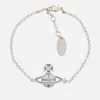 Vivienne Westwood Women's Suffolk Bas Relief Bracelet - Rhodium Crystal Light Sapphire - Image 1
