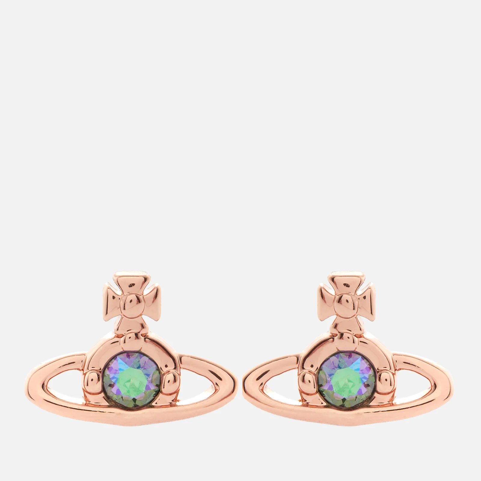 Vivienne Westwood Women's Nano Solitaire Earrings - Pink Gold Paradise Shine Image 1
