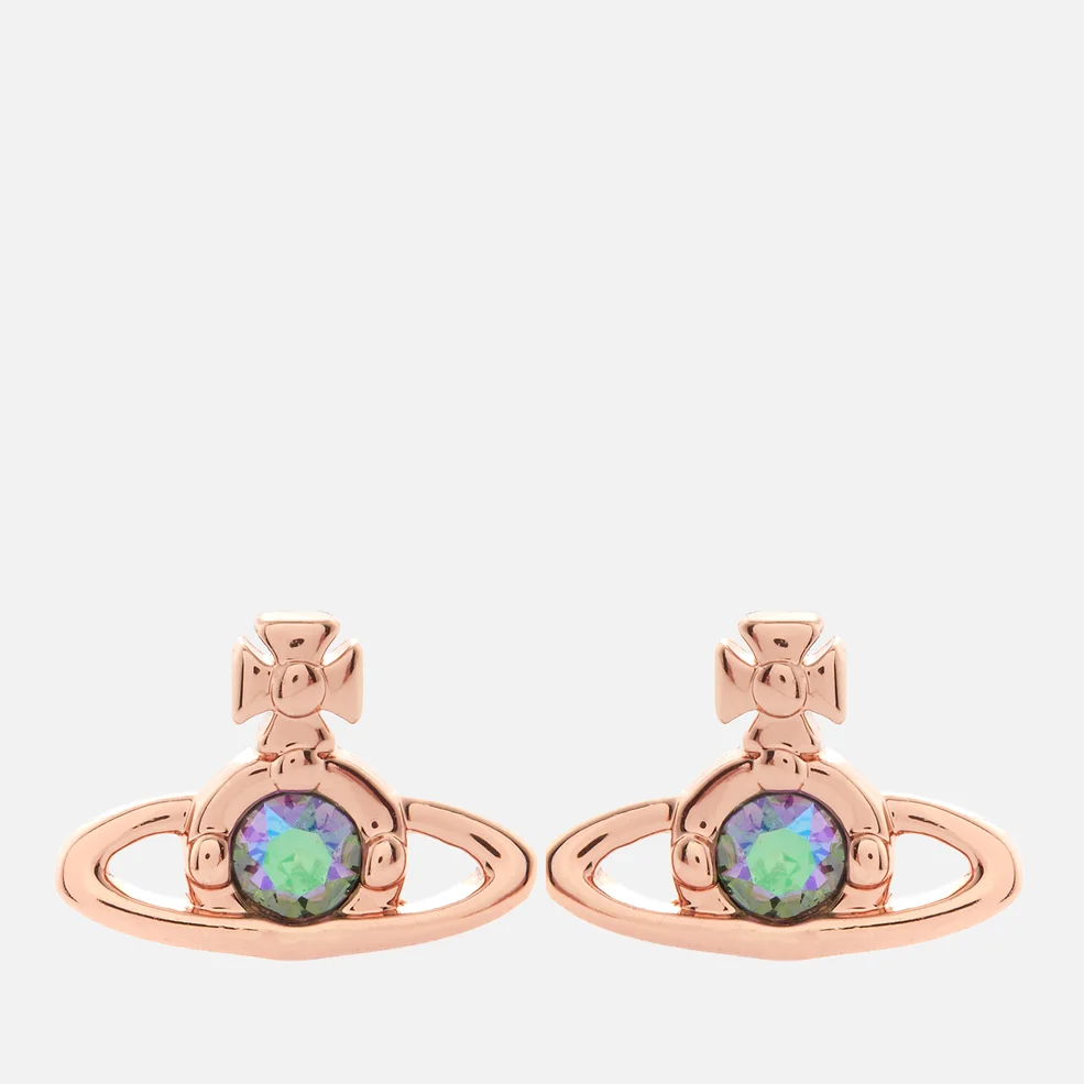 Vivienne Westwood Women's Nano Solitaire Earrings - Pink Gold Paradise Shine Image 1