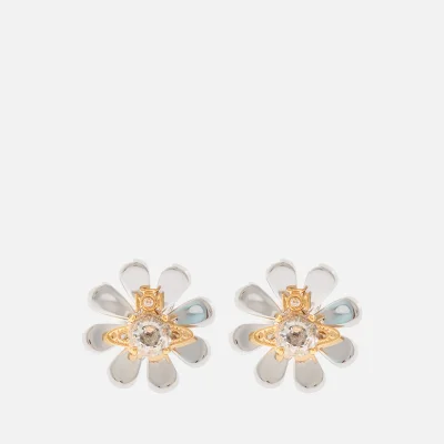 Vivienne Westwood Women's Florette Earrings - Rhodium/Gold White