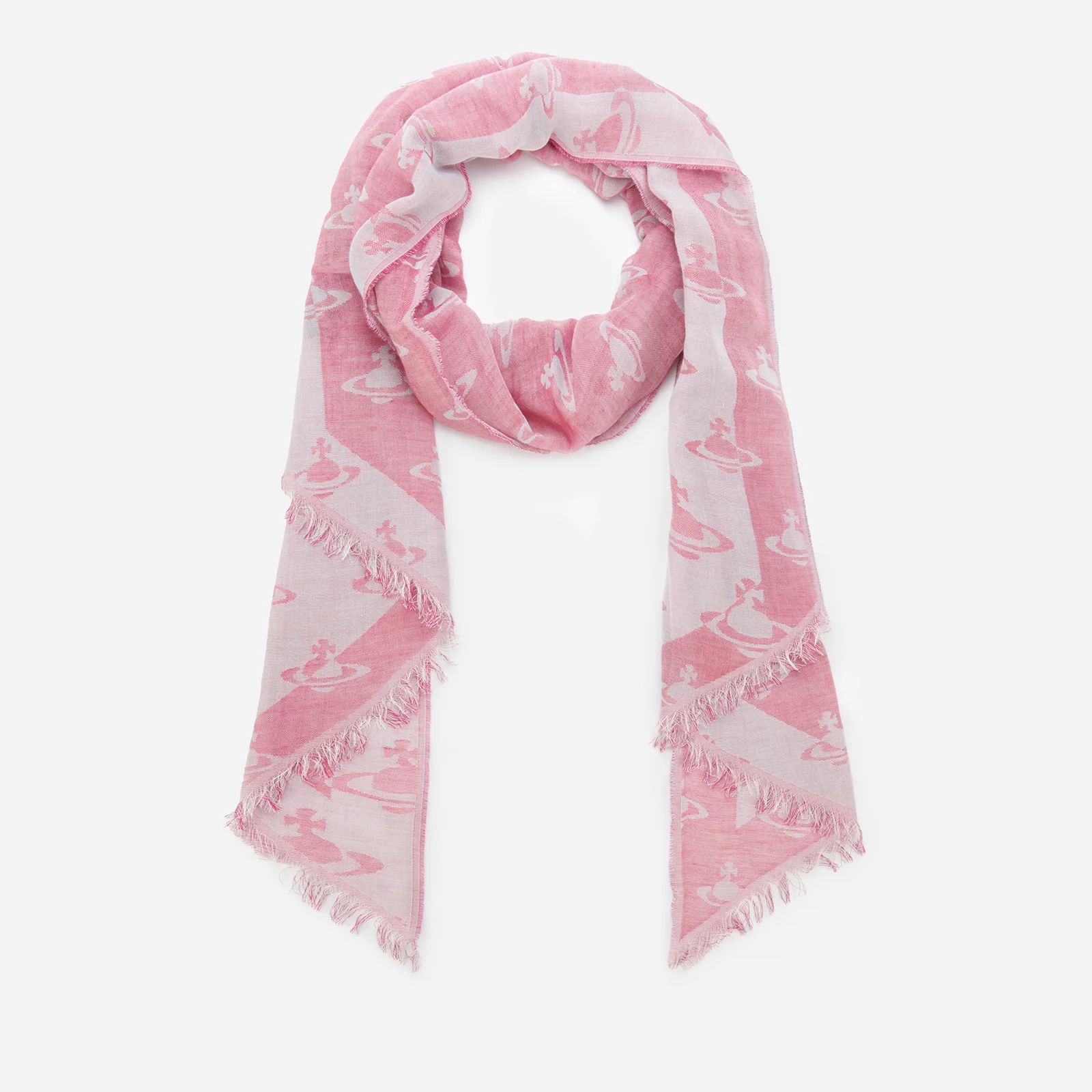 Vivienne Westwood Women's All Over Logo Scarf - Pink Image 1