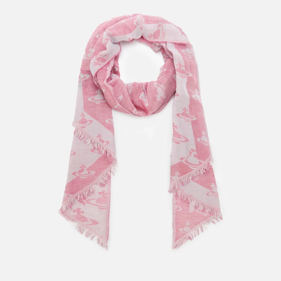 Vivienne Westwood Women's All Over Logo Scarf - Pink Image 1