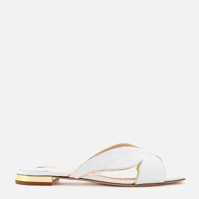 Sophia Webster Women's Rita Croc Flat Sandals - White
