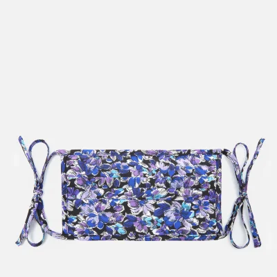 RIXO Women's 80's Floral Hope Face Covering & Pouch - Purple