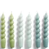 HAY Candle Spiral Set of 6 - Green/Blue/Teal - Image 1