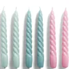 HAY Candle Twist Set of 6 - Blue/Teal/Pink - Image 1