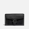 Coach Women's Mixed Leather Bead Chain Tabby Chain Clutch - Black - Image 1