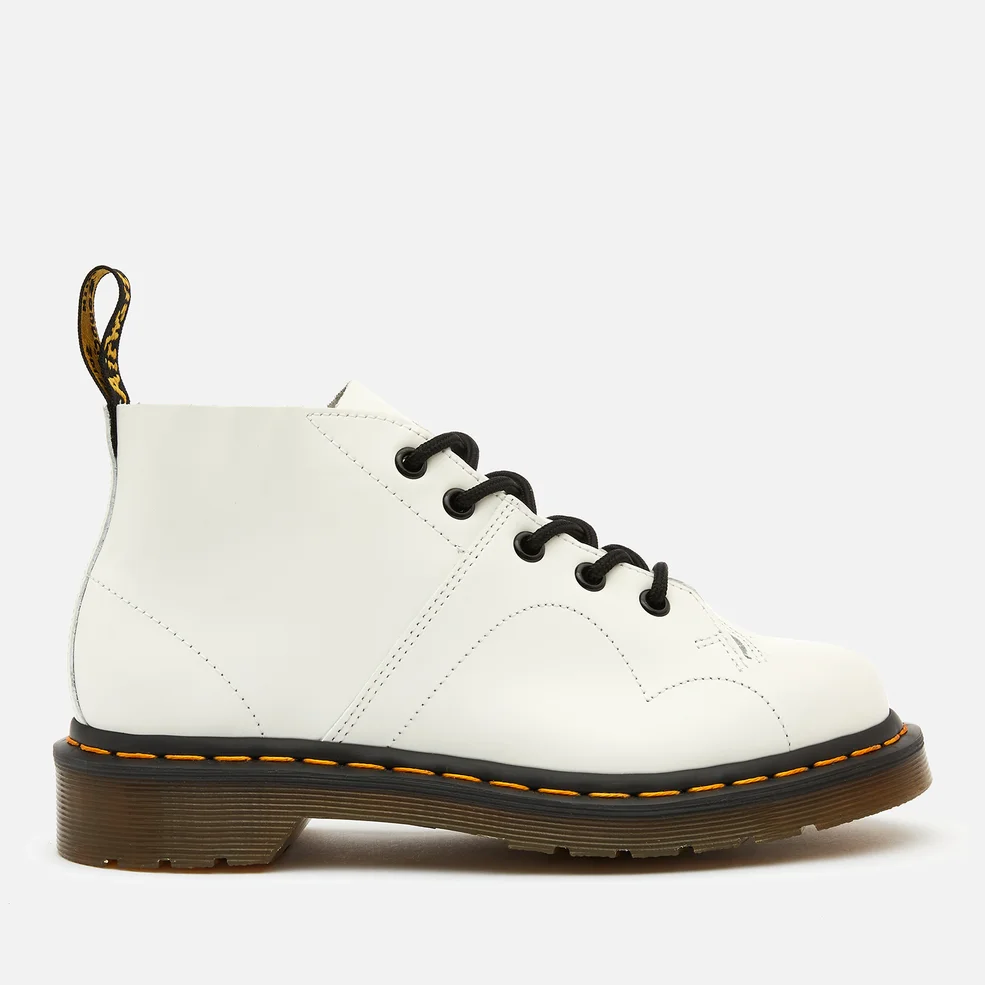Dr. Martens Women's Church Smooth Leather Monkey Boots - White Image 1