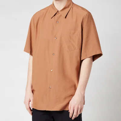 AMI Men's Summer Fit Short Sleeve Shirt - Brown
