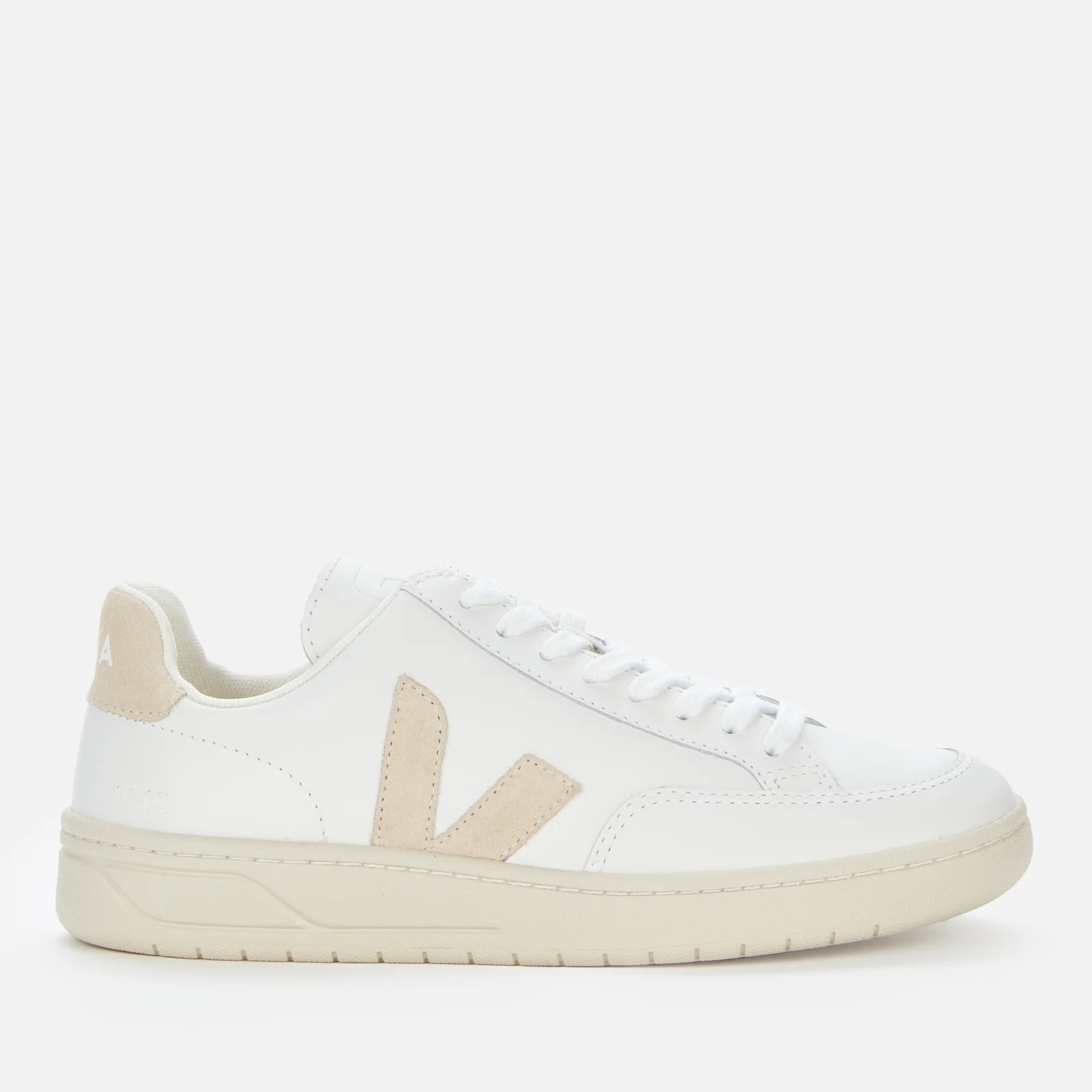 Veja Women's V-12 Leather Trainers - Extra White/Sable Image 1