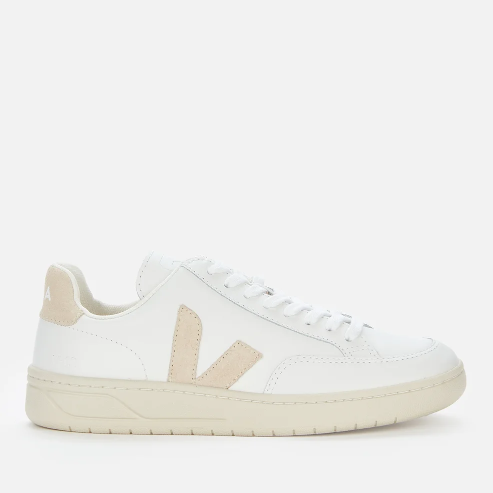 Veja Women's V-12 Leather Trainers - Extra White/Sable Image 1