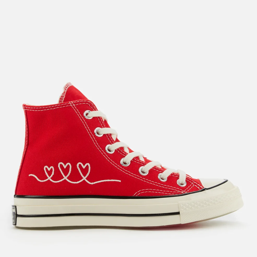 Converse Chuck 70 Love Thread Hi-Top Trainers - University Red Image 1