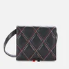Thom Browne Women's Quilted Card Holder with Shoulder Strap - Black - Image 1