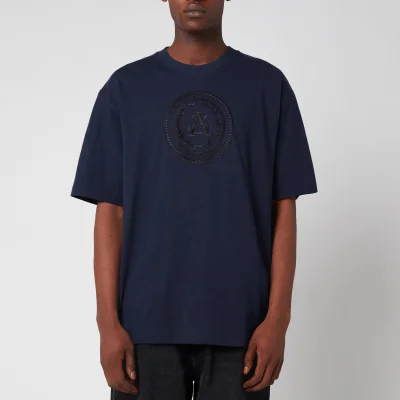 Acne Studios Men's Embroidered Logo T-Shirt - Navy