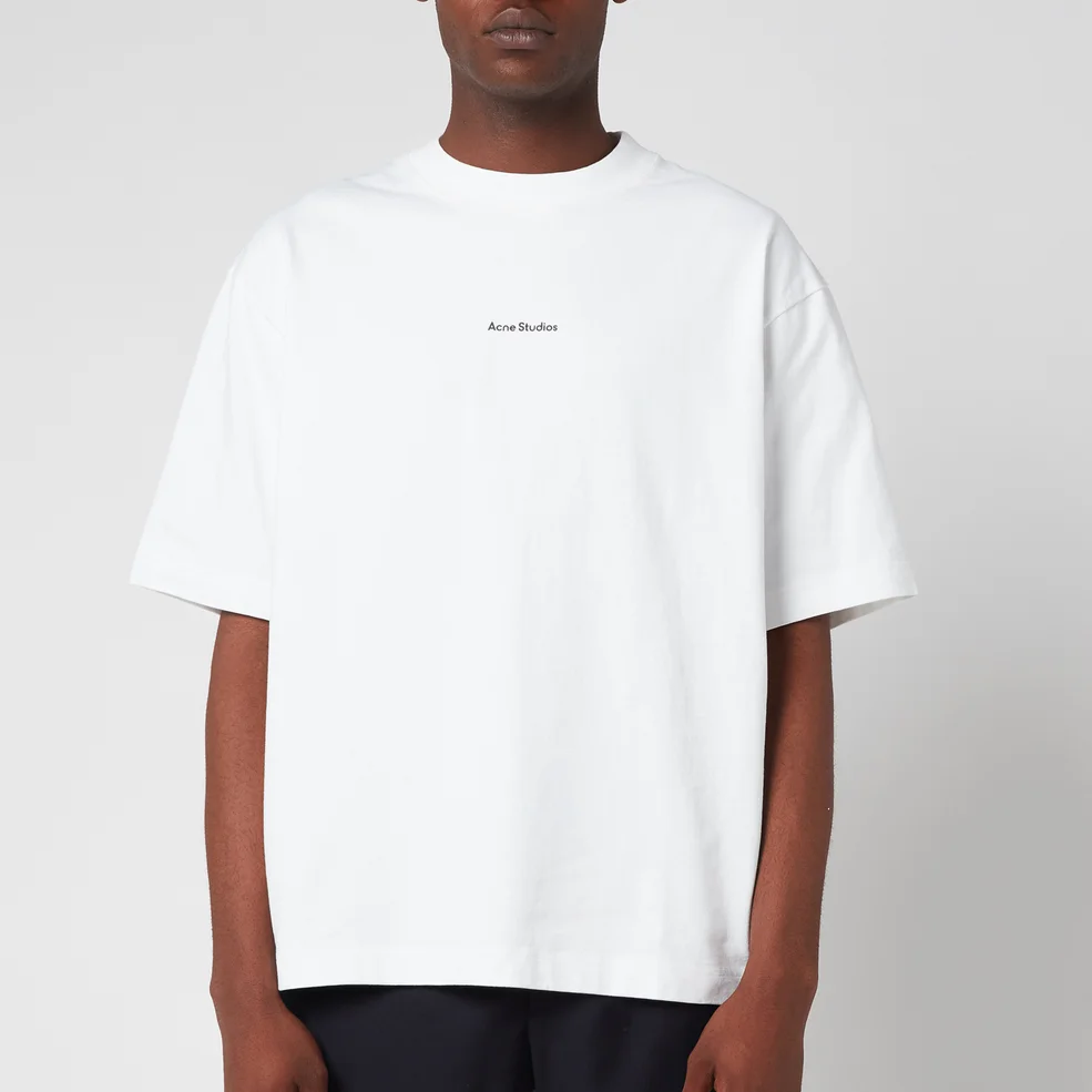 Acne Studios Men's Printed Logo T-Shirt - Optic White Image 1