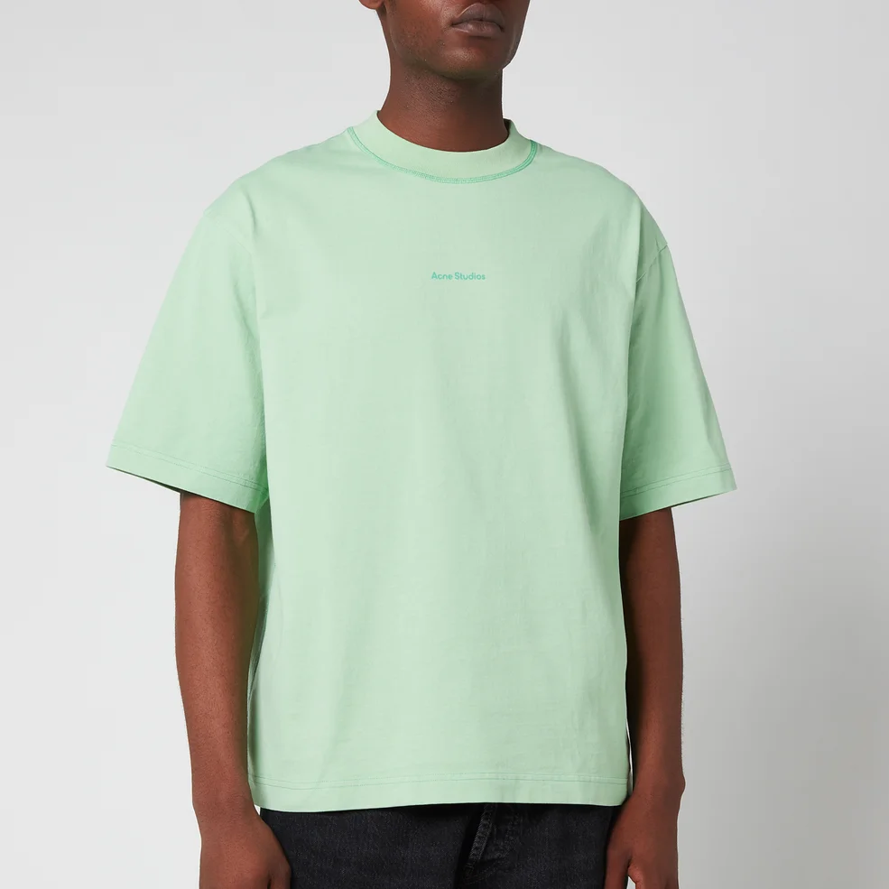 Acne Studios Men's Printed Logo T-Shirt - Mint Green Image 1