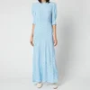 RIXO Women's Lucile Midaxi Dress - Buttercup Floral Dusk Blue White - Image 1