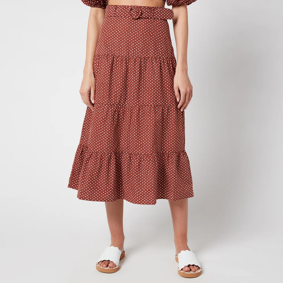Faithfull The Brand Women's Farida Midi Skirt - Bonnie Dot Print Image 1