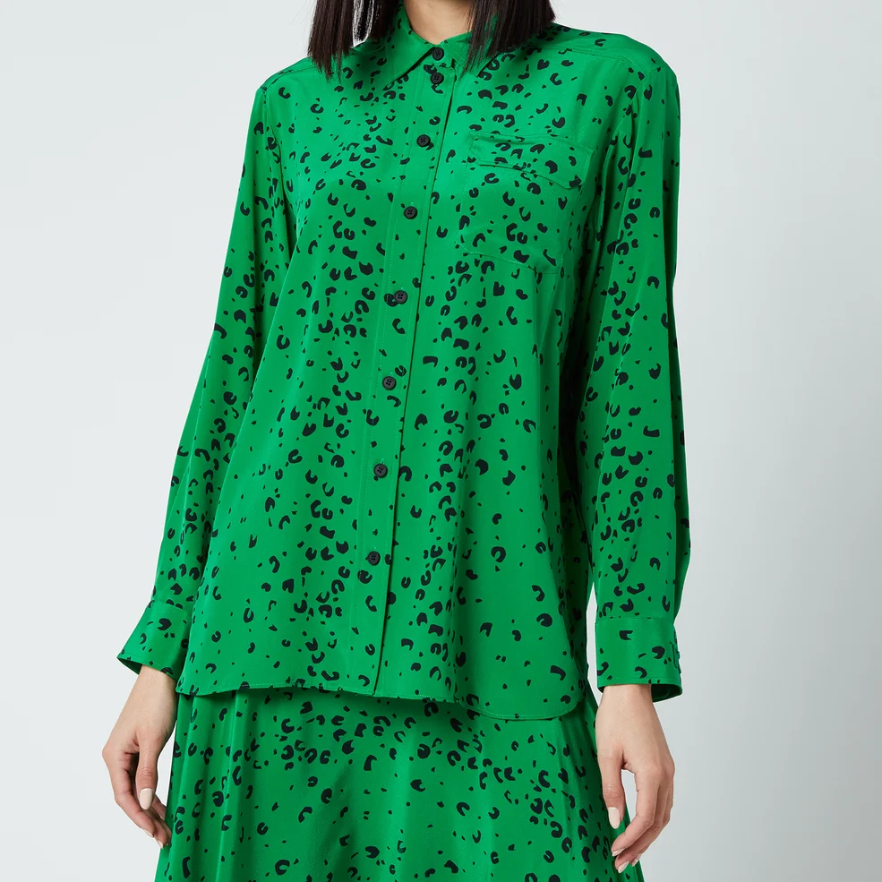 KENZO Women's Printed Soft Shirt - Green Image 1
