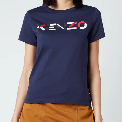 KENZO Women's Logo Multico Classic T-Shirt - Navy