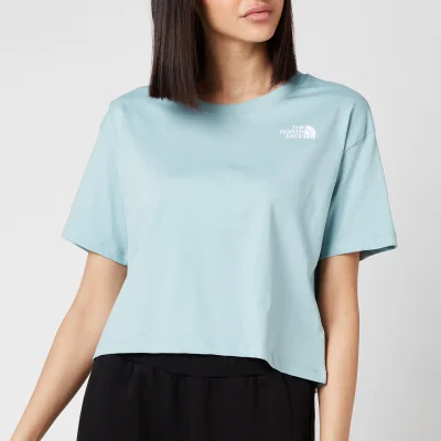 The North Face Women's Cropped Simple Dome Short Sleeve T-Shirt - Tourmaline Blue