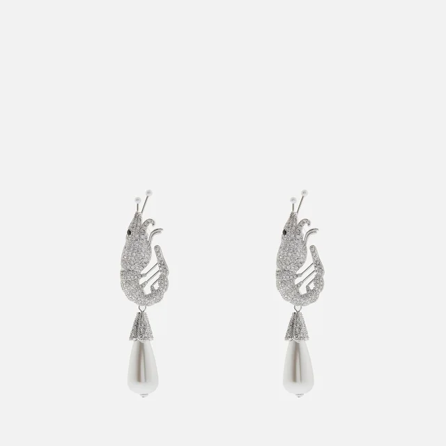 Shrimps Women's Shrimp Crystal Earrings - Cream & Silver