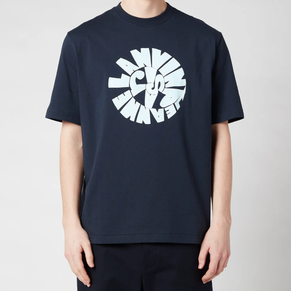 Lanvin Men's Printed Regular T-Shirt - Midnight Blue Image 1