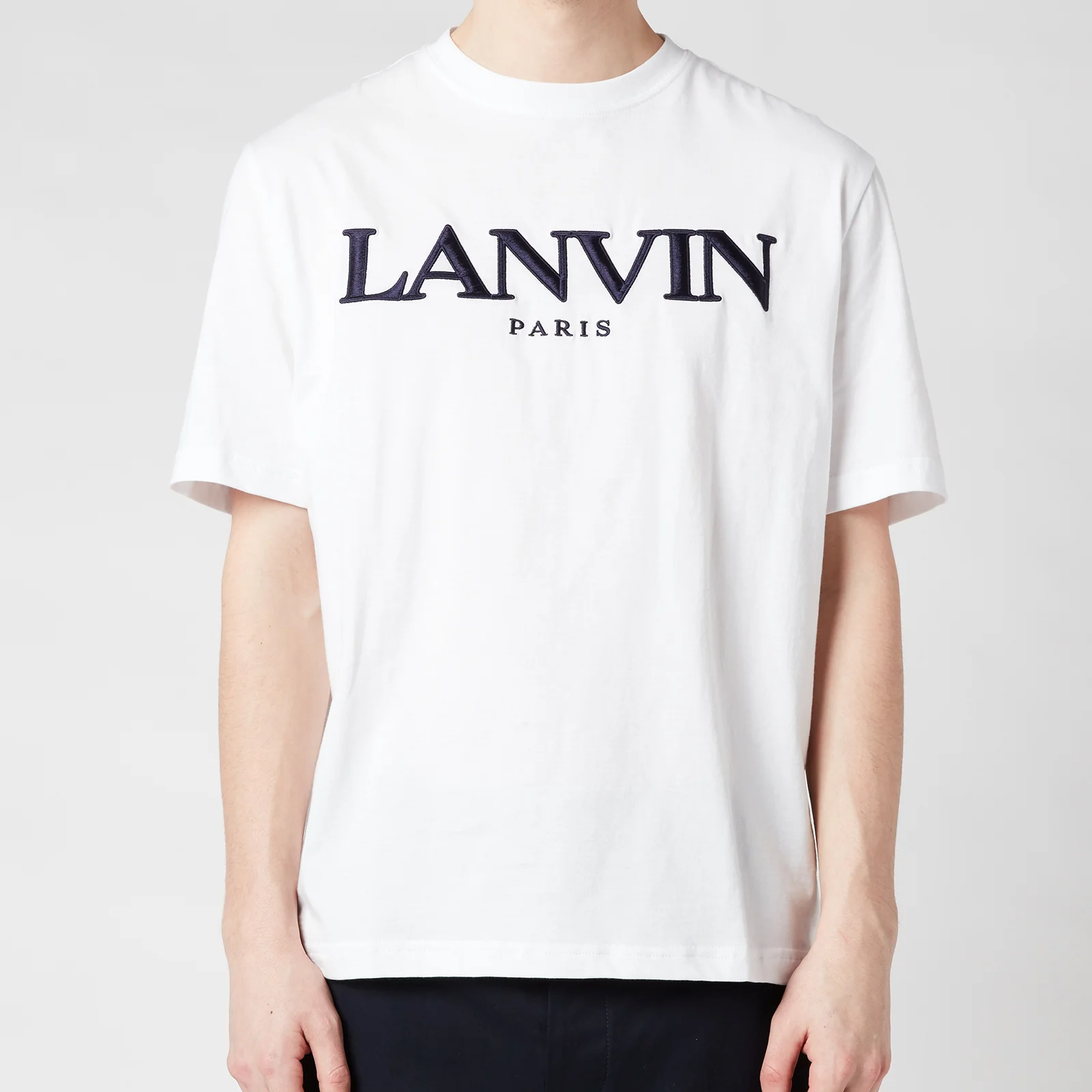 Lanvin Men's Embroidered Regular T-Shirt - White Image 1