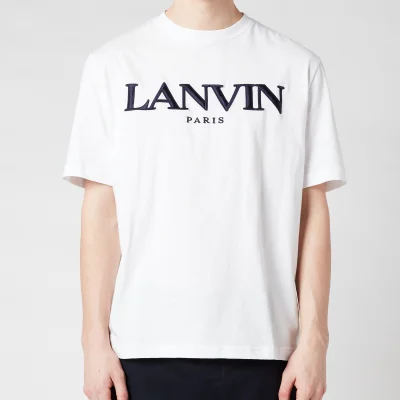 Lanvin Men's Embroidered Regular T-Shirt - White