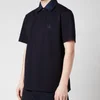 Lanvin Men's Contrast Collar Polo Shirt - Navy Blue - Image 1