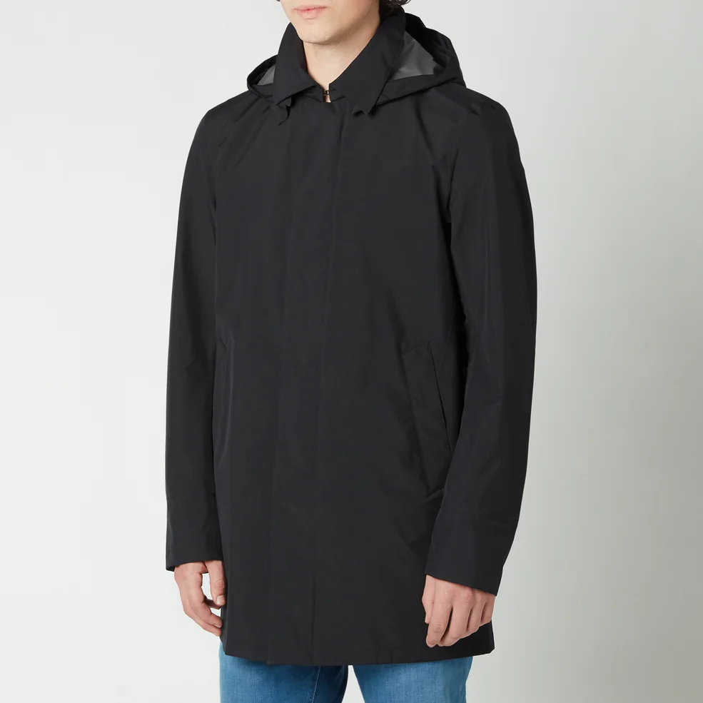 Herno Men's Gore 2L Detachable Hood Lightweight Carcoat - Black Image 1