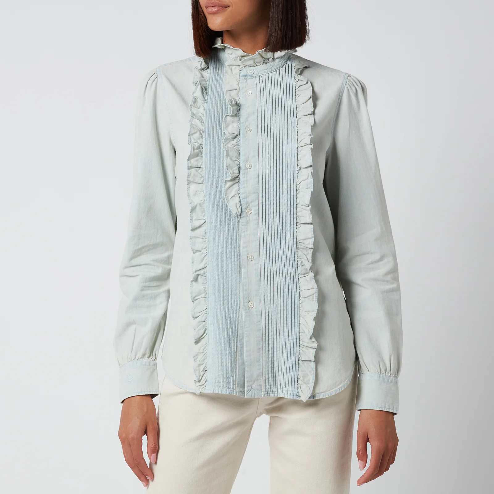 Polo Ralph Lauren Women's Denim Frill Shirt - Chambray Image 1