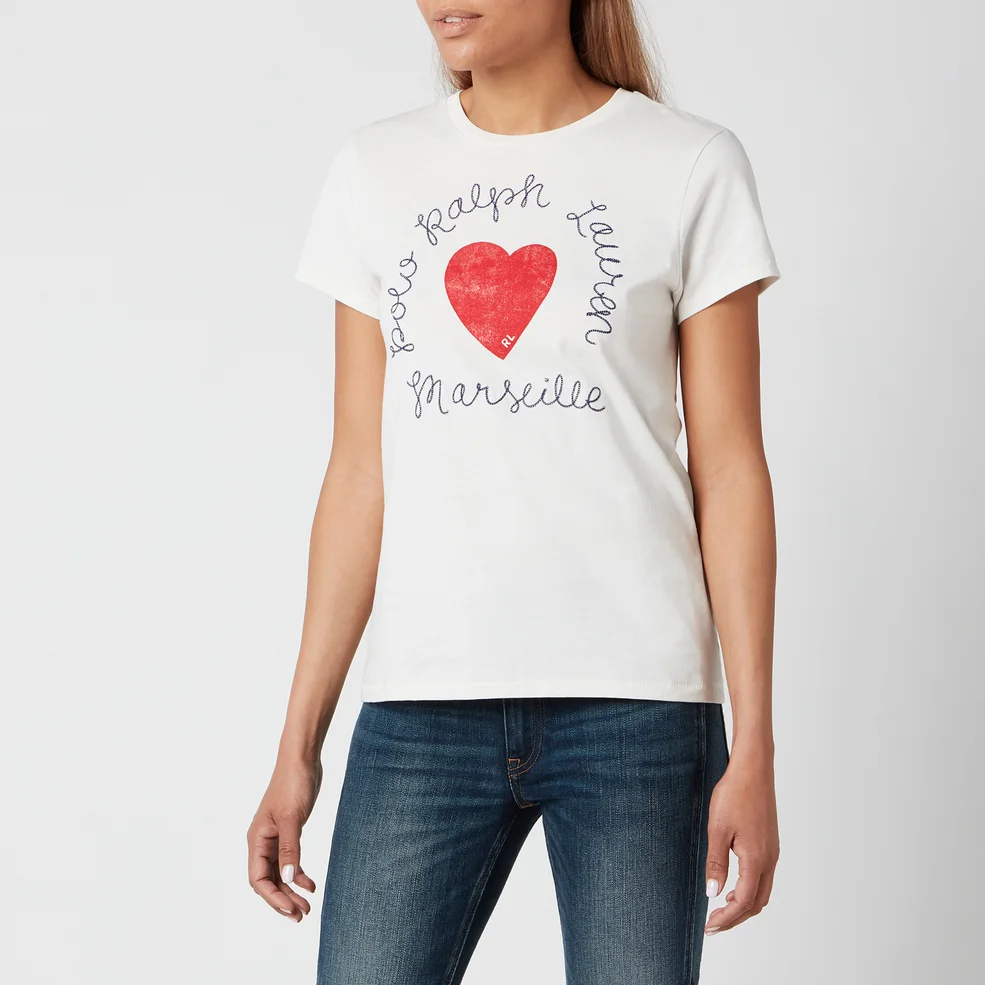 Polo Ralph Lauren Women's Heart T-Shirt - Nevis Image 1
