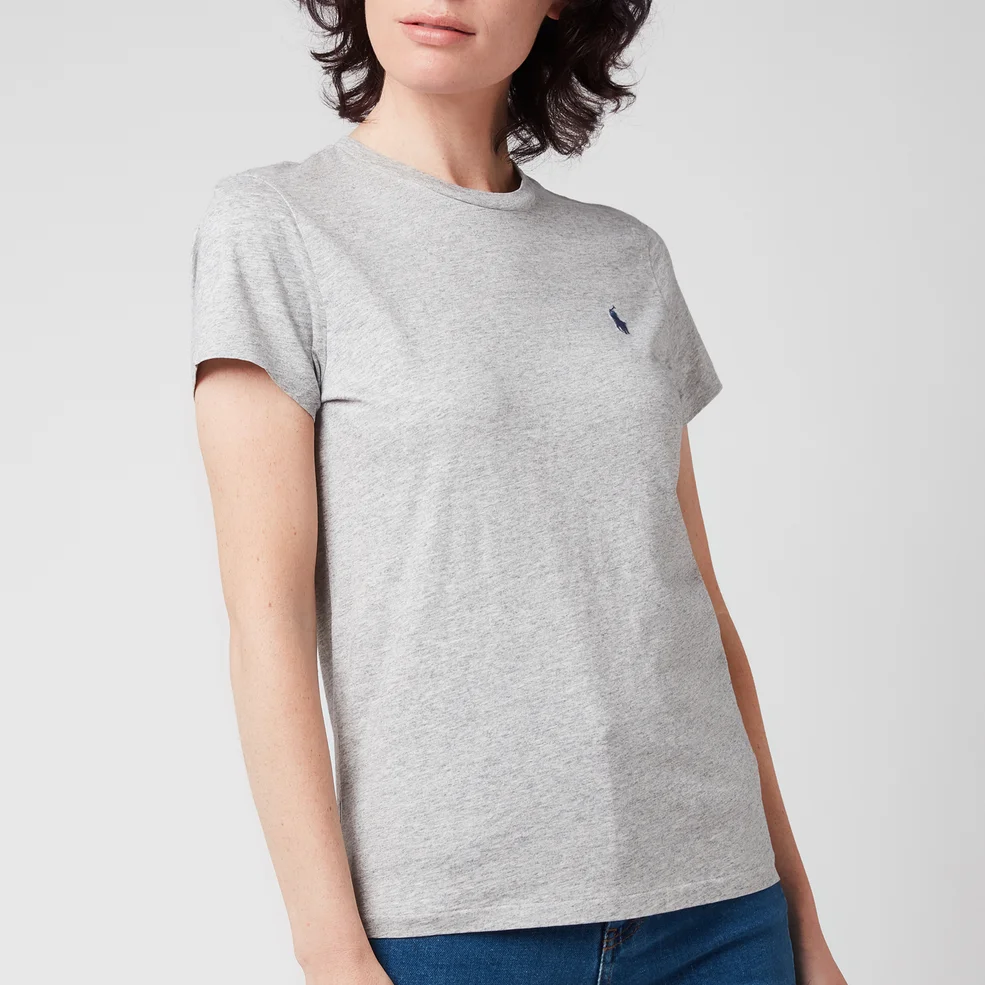 Polo Ralph Lauren Women's Short Sleeve Logo T-Shirt - Cobblestone Heather Image 1