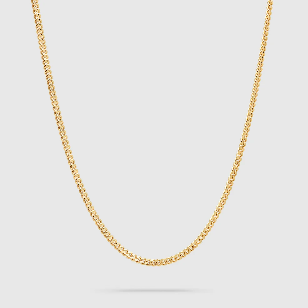 Tom Wood Men's Curb Chain M Gold - Sterling Silver/Gold Image 1