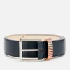 PS Paul Smith Men's Signature Stripe Keeper Leather Belt - Navy - Image 1