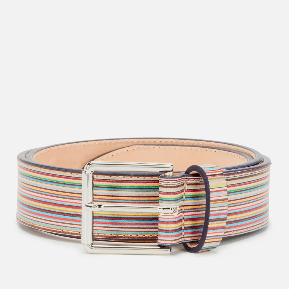 Paul Smith Men's Wide Stripe Belt - Multicolour Image 1