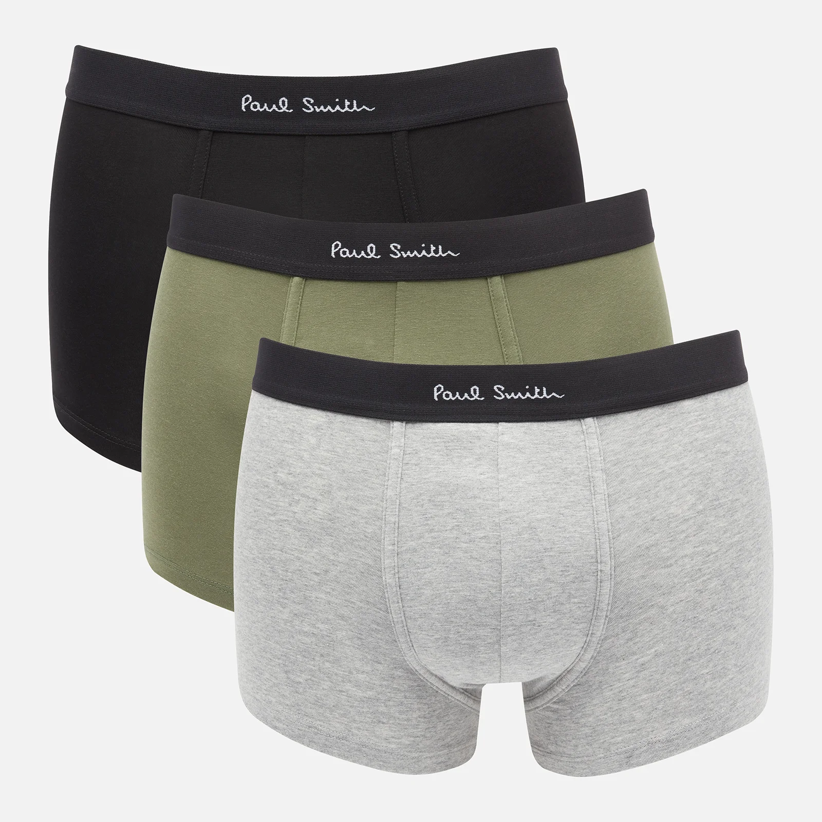 PS Paul Smith Men's 3-Pack Trunk Boxer Shorts - Black/Green/Grey Image 1