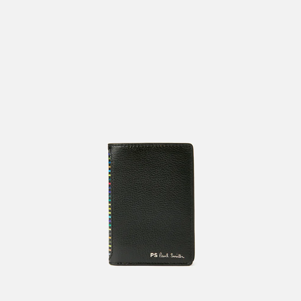 PS Paul Smith Men's Stripe Credit Card Wallet - Black Image 1