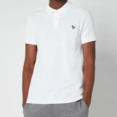 PS Paul Smith Men's Slim Fit Zebra Logo Polo Shirt - White
