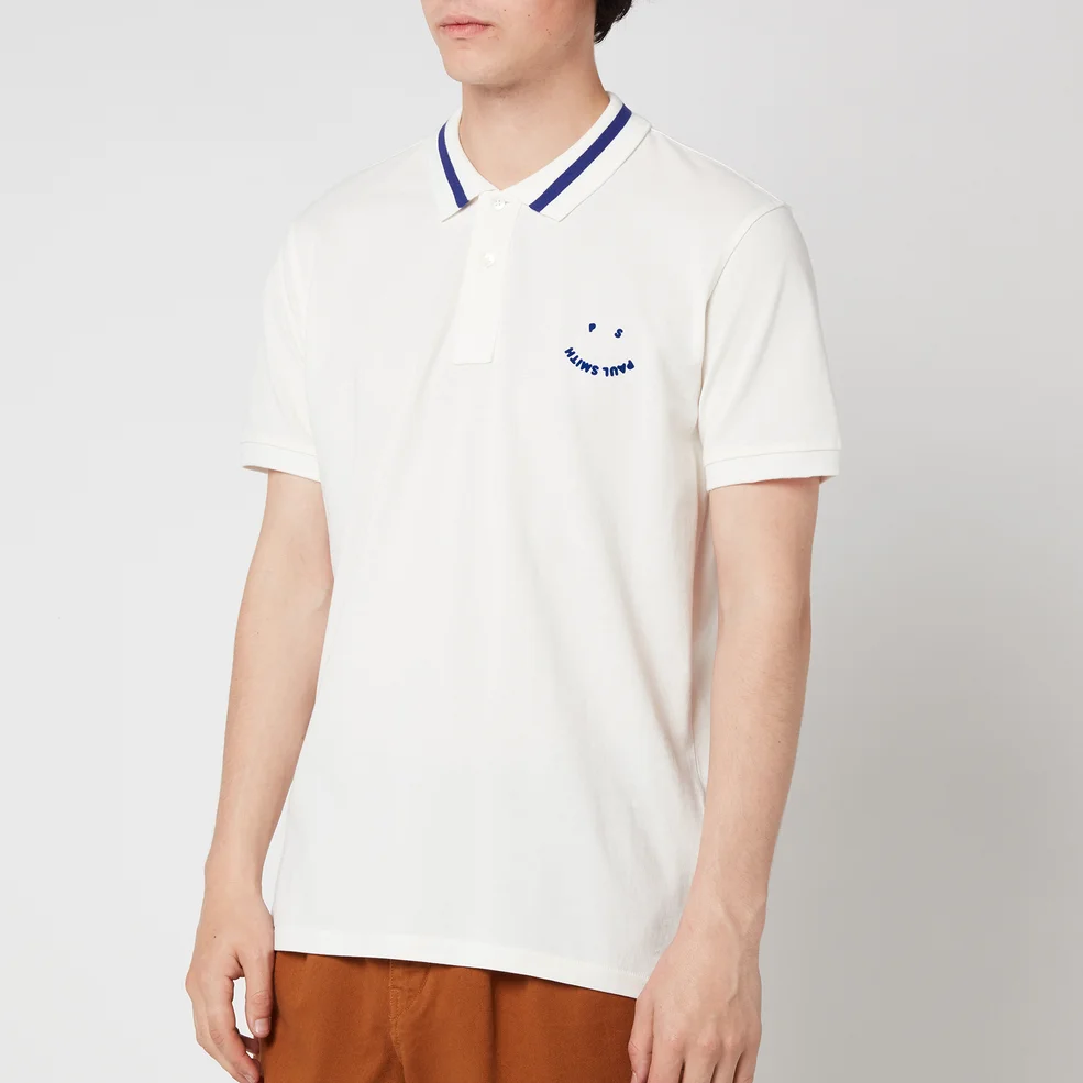PS Paul Smith Men's Slim Fit Face Polo Shirt - Off White Image 1