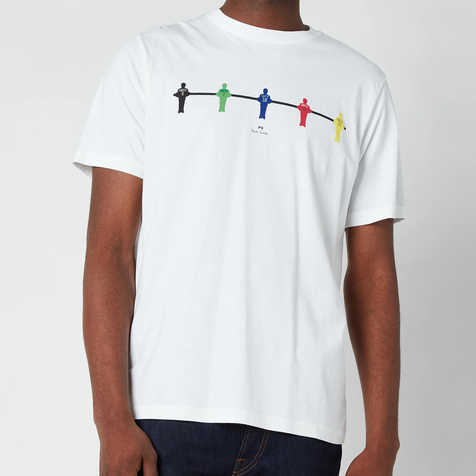 PS Paul Smith Men's Regular Fit Table Football T-Shirt - White Image 1