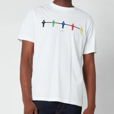 PS Paul Smith Men's Regular Fit Table Football T-Shirt - White